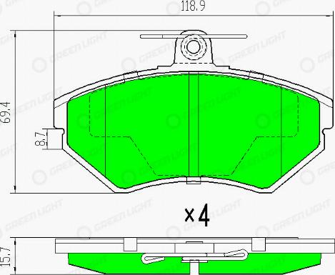 AutomotiveAdriado GLBP0034 - Brake Pad Set, disc brake autospares.lv