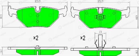 AutomotiveAdriado GLBP0036 - Brake Pad Set, disc brake autospares.lv