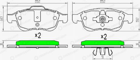 AutomotiveAdriado GLBP0026 - Brake Pad Set, disc brake autospares.lv