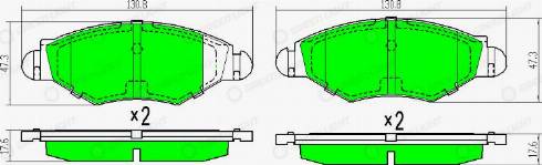 AutomotiveAdriado GLBP0022 - Brake Pad Set, disc brake autospares.lv