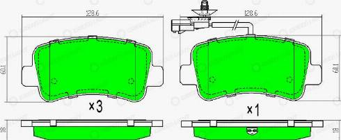 AutomotiveAdriado GLBP0079 - Brake Pad Set, disc brake autospares.lv