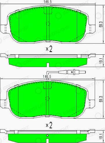 AutomotiveAdriado GLBP0074 - Brake Pad Set, disc brake autospares.lv