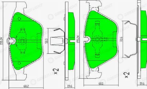 AutomotiveAdriado GLBP0076 - Brake Pad Set, disc brake autospares.lv