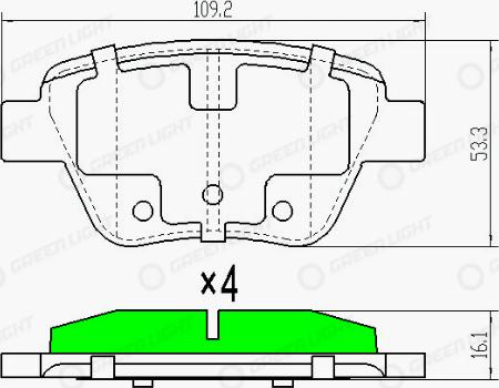 AutomotiveAdriado GLBP0078 - Brake Pad Set, disc brake autospares.lv