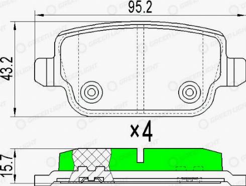 AutomotiveAdriado GLBP0077 - Brake Pad Set, disc brake autospares.lv