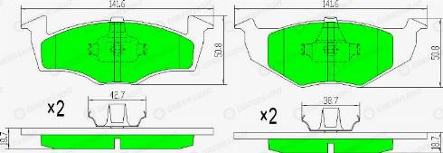 AutomotiveAdriado GLBP0190 - Brake Pad Set, disc brake autospares.lv