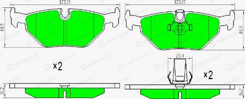 AutomotiveAdriado GLBP0191 - Brake Pad Set, disc brake autospares.lv