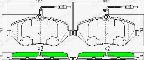 AutomotiveAdriado GLBP0197 - Brake Pad Set, disc brake autospares.lv