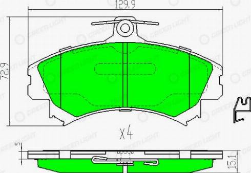 AutomotiveAdriado GLBP0144 - Brake Pad Set, disc brake autospares.lv