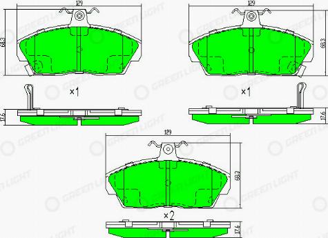 AutomotiveAdriado GLBP0140 - Brake Pad Set, disc brake autospares.lv