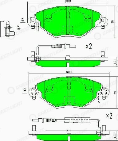 AutomotiveAdriado GLBP0159 - Brake Pad Set, disc brake autospares.lv