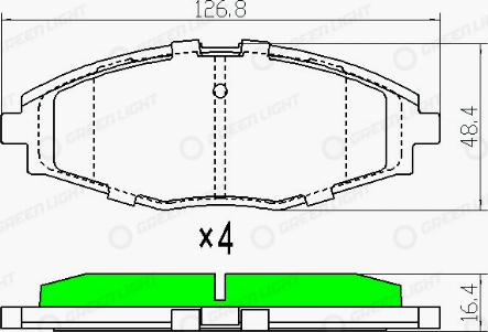 AutomotiveAdriado GLBP0154 - Brake Pad Set, disc brake autospares.lv