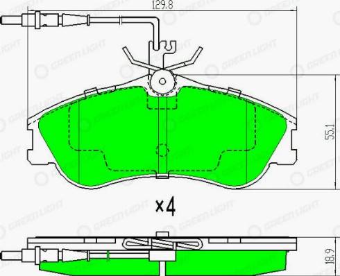 AutomotiveAdriado GLBP0155 - Brake Pad Set, disc brake autospares.lv