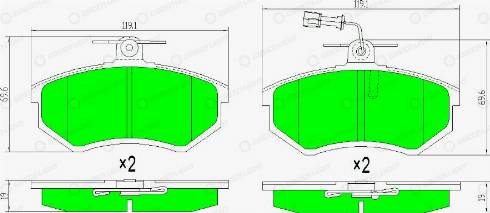 AutomotiveAdriado GLBP0151 - Brake Pad Set, disc brake autospares.lv