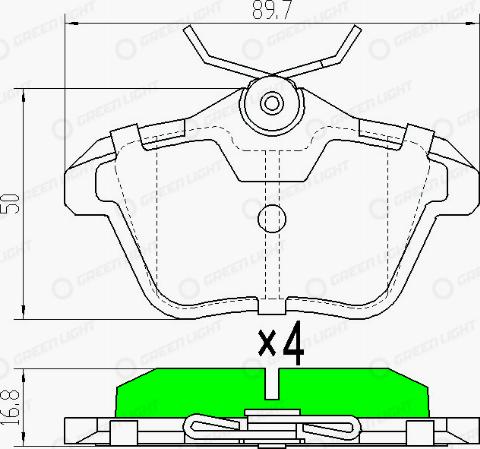 AutomotiveAdriado GLBP0158 - Brake Pad Set, disc brake autospares.lv