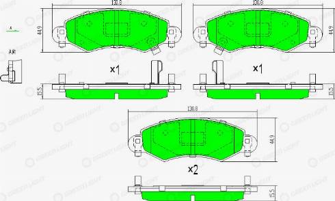 AutomotiveAdriado GLBP0152 - Brake Pad Set, disc brake autospares.lv