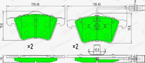 AutomotiveAdriado GLBP0412 - Brake Pad Set, disc brake autospares.lv