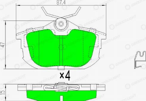 AutomotiveAdriado GLBP0109 - Brake Pad Set, disc brake autospares.lv