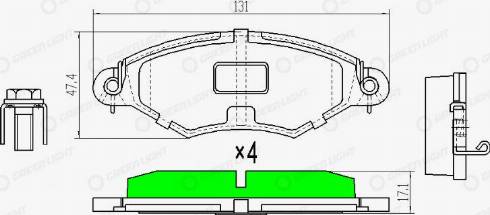 AutomotiveAdriado GLBP0105 - Brake Pad Set, disc brake autospares.lv