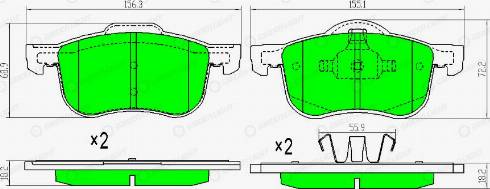 AutomotiveAdriado GLBP0110 - Brake Pad Set, disc brake autospares.lv