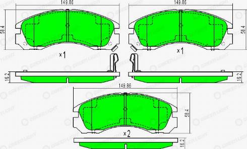 AutomotiveAdriado GLBP0111 - Brake Pad Set, disc brake autospares.lv