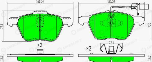 AutomotiveAdriado GLBP0184 - Brake Pad Set, disc brake autospares.lv