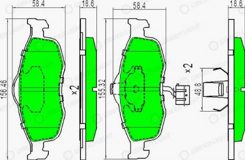 AutomotiveAdriado GLBP0180 - Brake Pad Set, disc brake autospares.lv