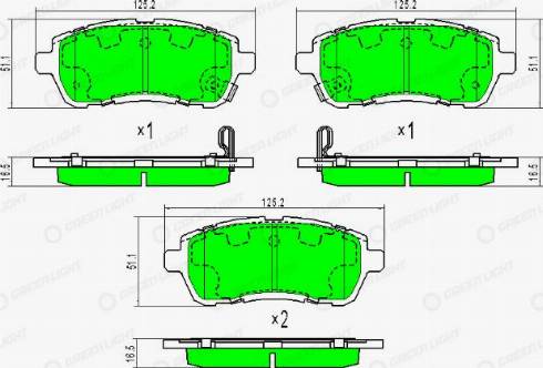 AutomotiveAdriado GLBP0134 - Brake Pad Set, disc brake autospares.lv