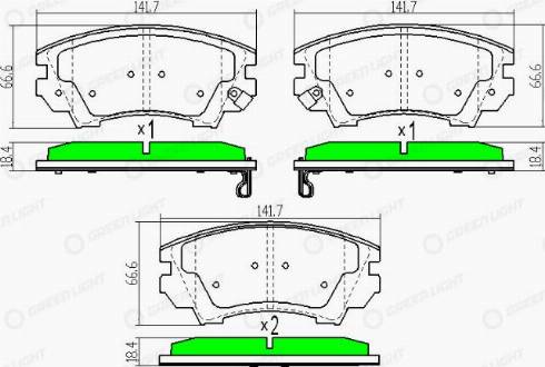 AutomotiveAdriado GLBP0133 - Brake Pad Set, disc brake autospares.lv