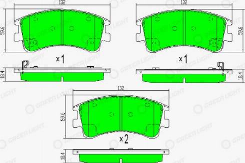 AutomotiveAdriado GLBP0129 - Brake Pad Set, disc brake autospares.lv