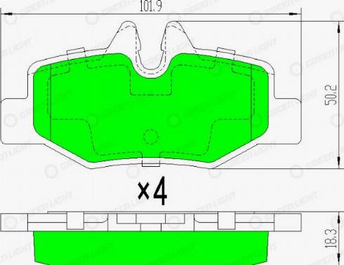 AutomotiveAdriado GLBP0126 - Brake Pad Set, disc brake autospares.lv