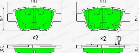 AutomotiveAdriado GLBP0121 - Brake Pad Set, disc brake autospares.lv