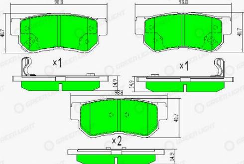 AutomotiveAdriado GLBP0127 - Brake Pad Set, disc brake autospares.lv