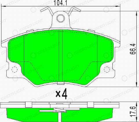 AutomotiveAdriado GLBP0174 - Brake Pad Set, disc brake autospares.lv