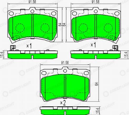 AutomotiveAdriado GLBP0176 - Brake Pad Set, disc brake autospares.lv