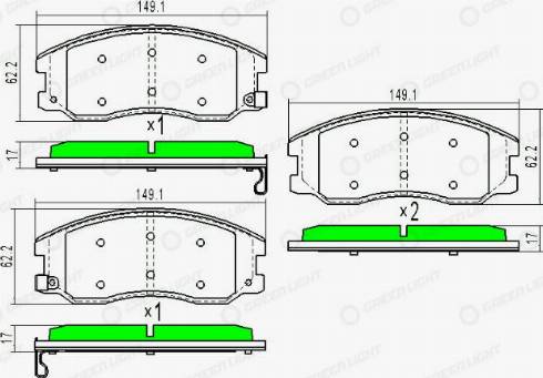 AutomotiveAdriado GLBP0170 - Brake Pad Set, disc brake autospares.lv