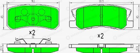 AutomotiveAdriado GLBP0171 - Brake Pad Set, disc brake autospares.lv