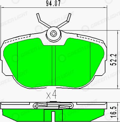 AutomotiveAdriado GLBP0439 - Brake Pad Set, disc brake autospares.lv