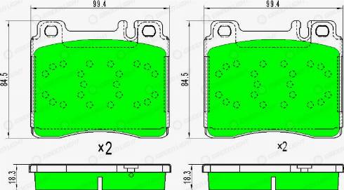 AutomotiveAdriado GLBP0394 - Brake Pad Set, disc brake autospares.lv