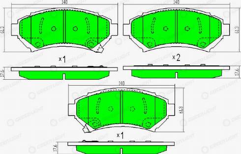 AutomotiveAdriado GLBP0395 - Brake Pad Set, disc brake autospares.lv