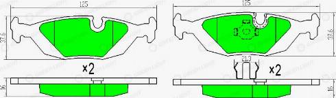 AutomotiveAdriado GLBP0407 - Brake Pad Set, disc brake autospares.lv