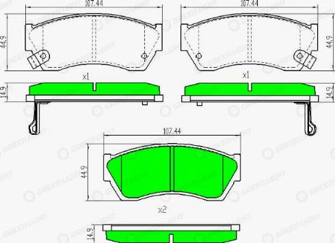 AutomotiveAdriado GLBP0391 - Brake Pad Set, disc brake autospares.lv