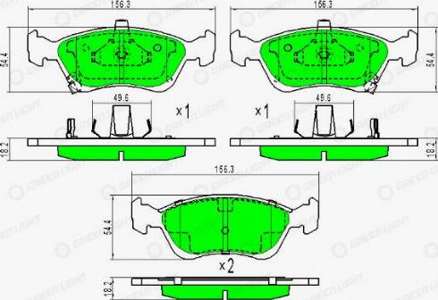 AutomotiveAdriado GLBP0398 - Brake Pad Set, disc brake autospares.lv