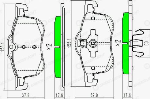 AutomotiveAdriado GLBP0392 - Brake Pad Set, disc brake autospares.lv