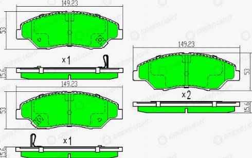 AutomotiveAdriado GLBP0344 - Brake Pad Set, disc brake autospares.lv