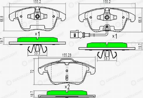 AutomotiveAdriado GLBP0353 - Brake Pad Set, disc brake autospares.lv