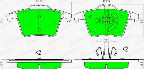 AutomotiveAdriado GLBP0357 - Brake Pad Set, disc brake autospares.lv