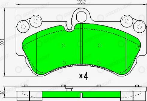 AutomotiveAdriado GLBP0364 - Brake Pad Set, disc brake autospares.lv