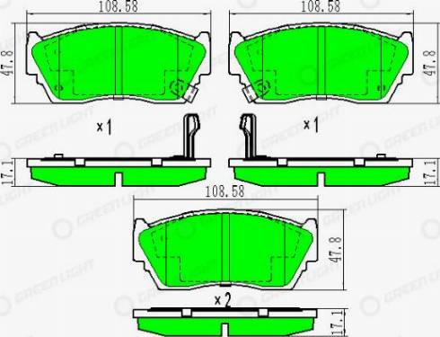 AutomotiveAdriado GLBP0307 - Brake Pad Set, disc brake autospares.lv