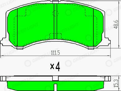 AutomotiveAdriado GLBP0319 - Brake Pad Set, disc brake autospares.lv